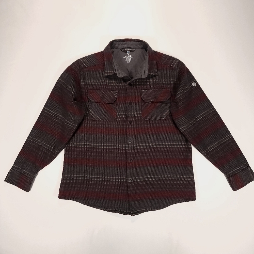 Kuhl Disordr Flannel Shirt Men's Medium Color Red Gray Great Condition!